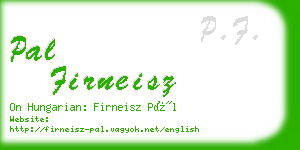 pal firneisz business card